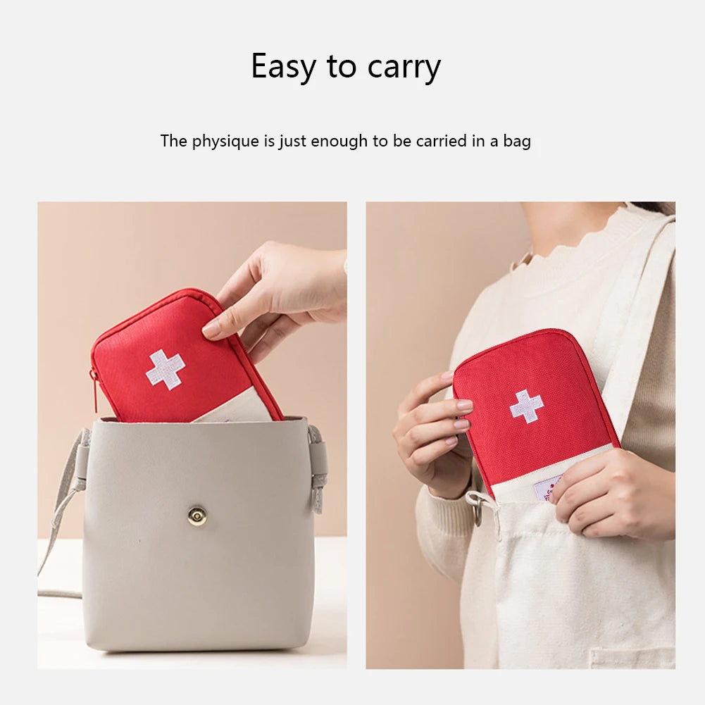 Portable Emergency Medicine Bag – Mini First Aid Kit Storage for Camping & Travel
